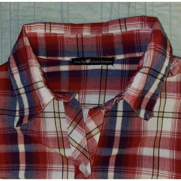 3 Womens Size Small/Medium Shirts Button Down Tunic Tops Flannel Plaid Retro - Picture 2 of 7